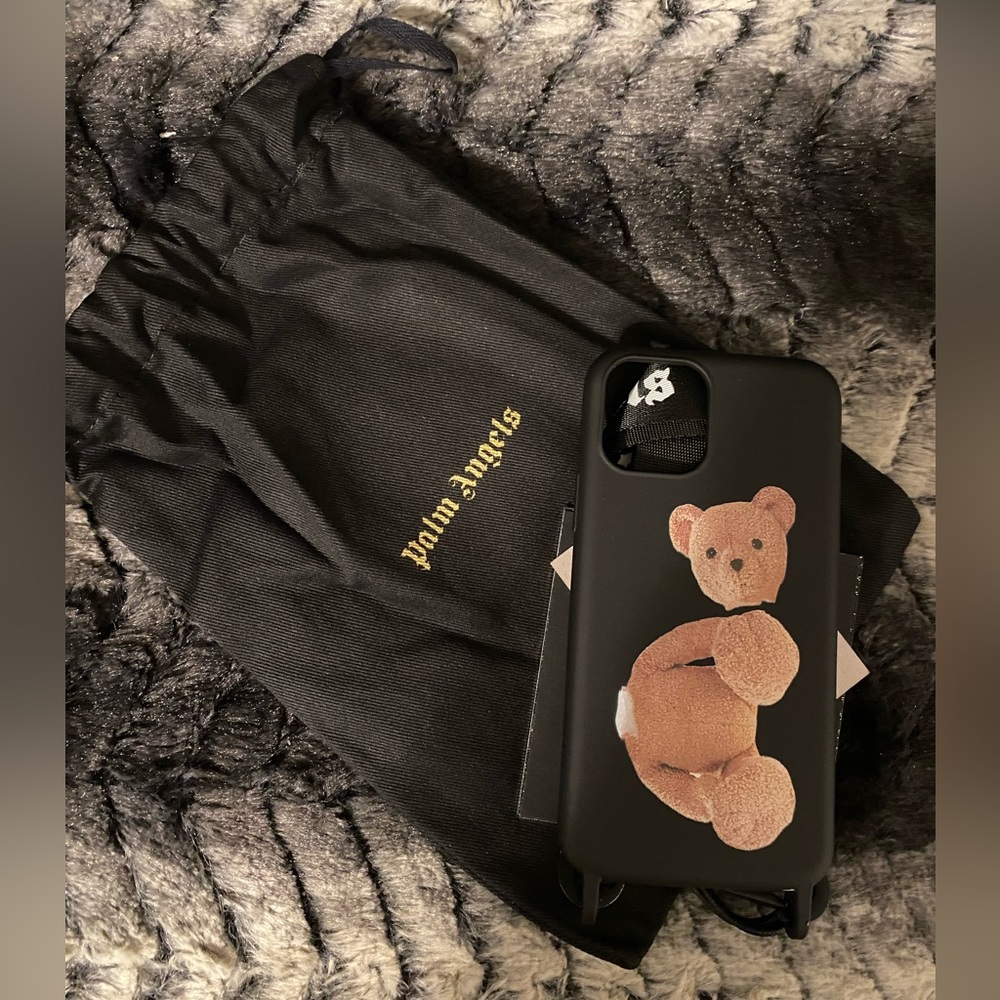 Authentic Palm Angels Bear I Phone 11 Pro Case W/Neck Lanyard  New
